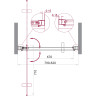 Душевая дверь 80 см BELBAGNO MARMI-B-1-80-C-Cr