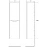 Пенал подвесной Rovere Nature BELBAGNO MARINO FLY-MARINO-1500-2A-SC-RN-P-R