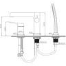 Смеситель на борт ванны BELBAGNO DELTA DEL-BVD3-IN